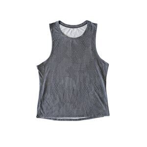 Lululemon Run Out Tank Stitch Camo Ice Grey Deep Coal Sleeveless Medium Large